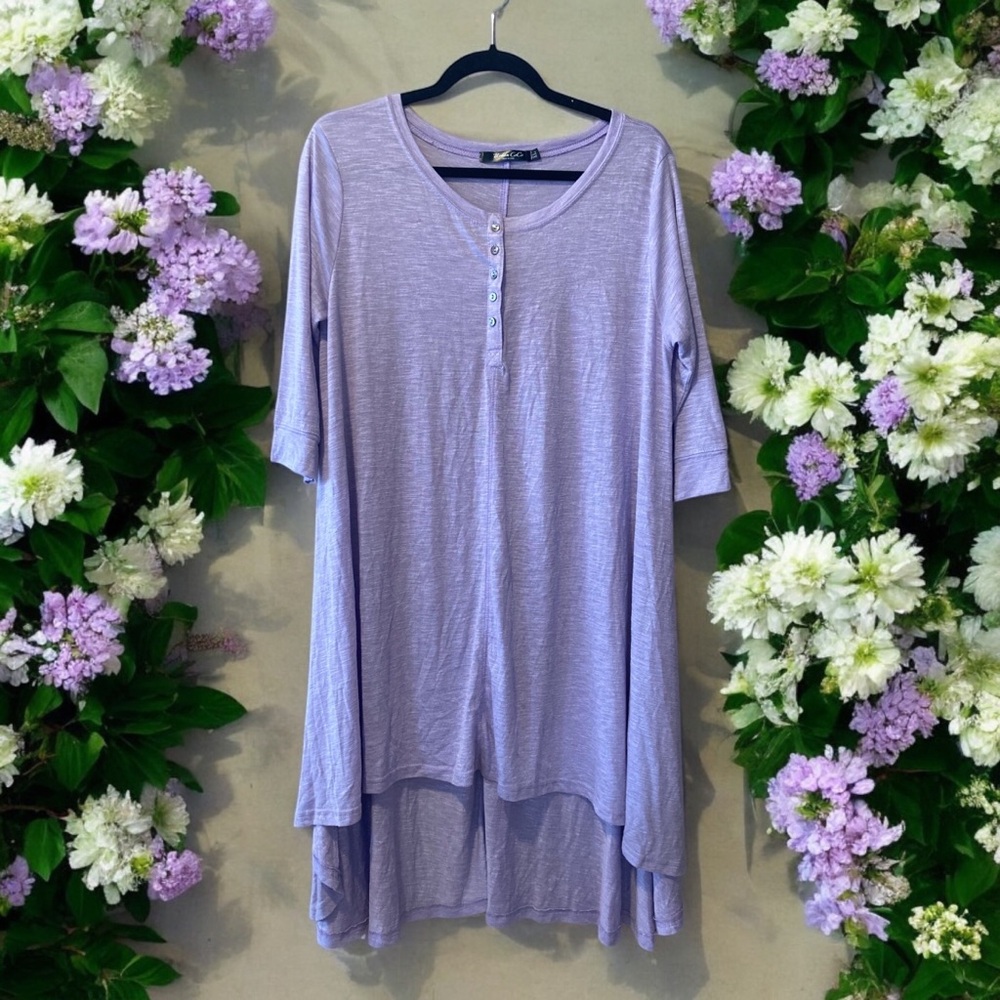 Urban Coco Purple Relaxed Tunic Top